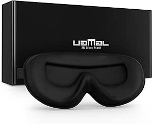 UAMAL Sleep Masks Eye Mask for Women & Men 100% Blackout, Zero Eye Pressure, Premium Blackout, Adjustable Strap, Sleep Mask, for Travel, Eye Mask for Sleeping, Sleeping Eye Masks, Blindfold